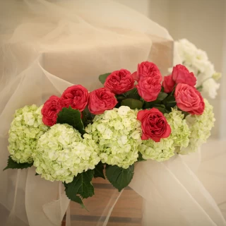 新郎新婦側のお花