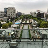 当日宿泊できるスイートルームガーデンからの景色。