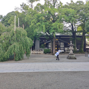 披露宴会場からこの景色が望めます♪|592731さんの大國魂神社 結婚式場の写真(1258232)