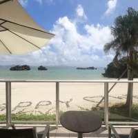 ゲストが挙式、パーテ前のビーチの写真を撮ってくれていました