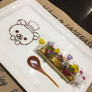 リラックマのデザートを出していただきました