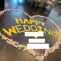 披露宴会場入場した際に階段降りたら名前入りでこんなのが…‼︎