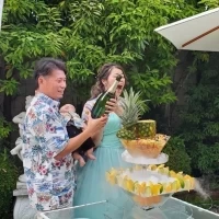 ウェディングケーキの代わりにGardenでのフルーツポンチ、