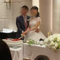 ウェディングケーキ入刀