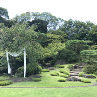 小川治兵衛に作庭を依頼した庭。今も年2回京都の庭師が剪定。
