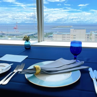 披露宴会場と同じ階からの景色（試食させていただいた際）