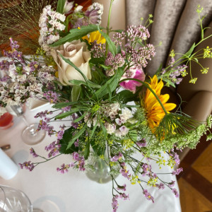 ゲストテーブル装花|594270さんのChapel TENKEI ＆ MARRY(チャペル テンケイ アンドマリー）の写真(1431264)