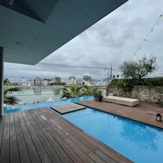 披露宴会場から出れるテラス