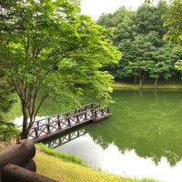 敷地内には湖があります。