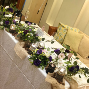 メインテーブル装花|594939さんのSU CASA（スカーサ）の写真(1276270)