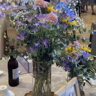 テーブルの装花