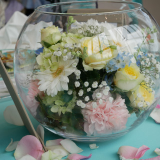 テーブルの花