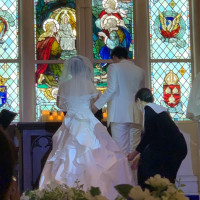 アテンドさんが、しっかりとドレスを整えてくれます