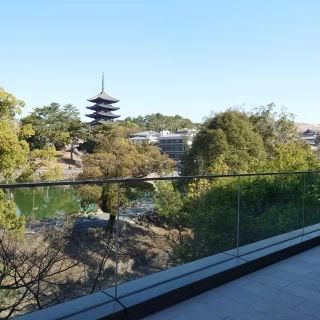 会場のテラスから見える景色が素晴らしい
