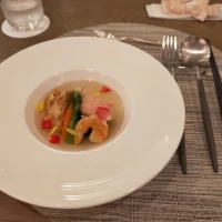 魚介の入ったスープ