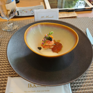 オマール海老にウニが乗ってました！可愛くて美味しい！