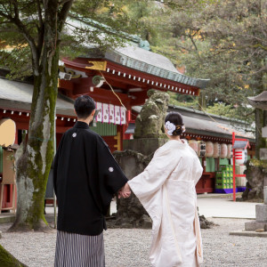 挙式前に撮影|596274さんの大國魂神社 結婚式場の写真(1424592)