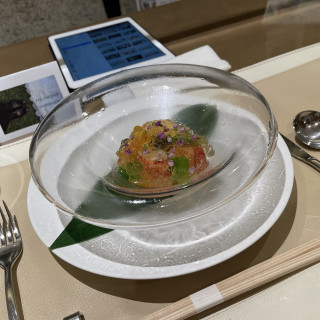 綺麗に見えるように霧吹きで演出してくれてます。細かい気配り