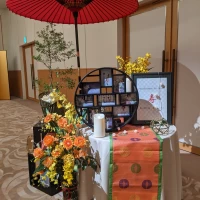 ウェルカムグッズの展示。和風も有。