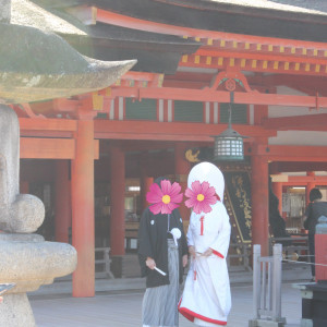 挙式会場での一枚|597391さんの厳島神社の写真(1547024)