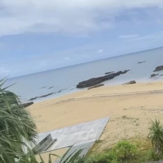 式場から移動してテラスに行く時の海の景色