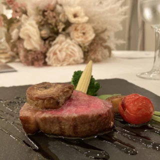 試食したお肉のワンプレート