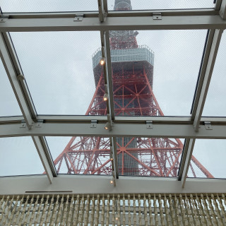 上を見上げると堂々と東京タワー！