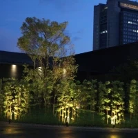 外観。夜は落ち着いた大人な雰囲気。