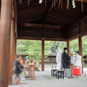 儀式は屋外で執り行いました|598261さんの豊国神社の写真(1336017)