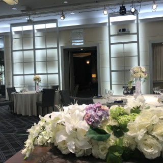 白を基調とした素敵な会場です