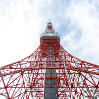 会場から出て見上げられる東京タワー