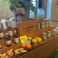 披露宴前にウェルカムドリンクなどをご用意いただきました