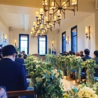 落ち着いていてリラックスできる雰囲気の挙式会場でした