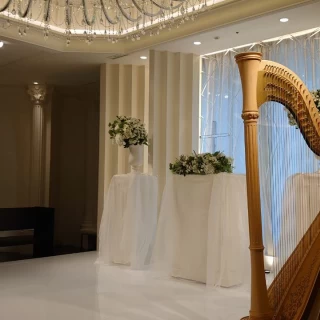 挙式会場のハープ