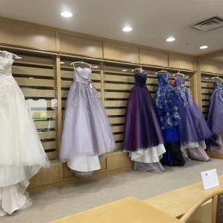 紫系が好みだったので紫系しか出てませんが沢山のドレスがある