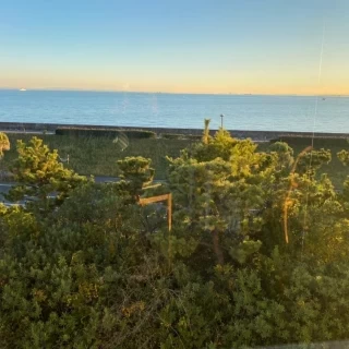 会場から見える海