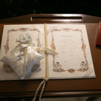 ホテルが結婚式誓約書を用意してくれました。