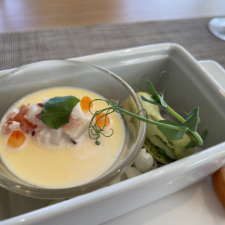 ミルクが入ったプリン