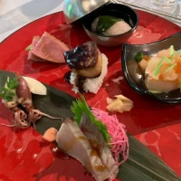 前菜六種盛り
フォアグラのお寿司仕立てが大人気でした
