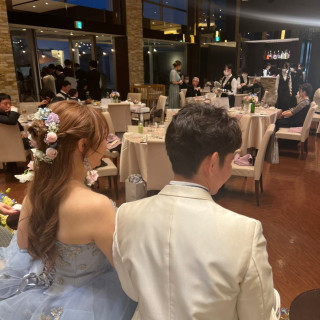 新郎新婦からの景色です。
ガーデンがとても綺麗でした