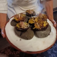 茄子と鮑
コース料理のなかにプラスしました。