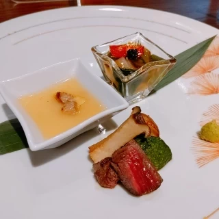 茶碗蒸し、お肉料理 試食