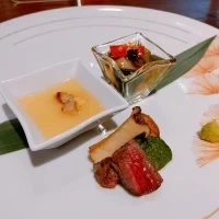 茶碗蒸し、お肉料理 試食