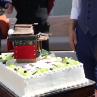 特注でパティシエさんに作っていただいた山車