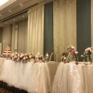 メインキャンドルの代わりに、お花を追加しました
