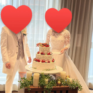 ケーキ入刀後