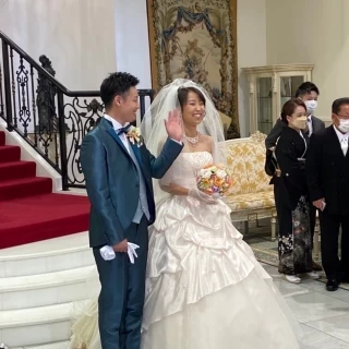 雨が降ったので中での退場になりました！