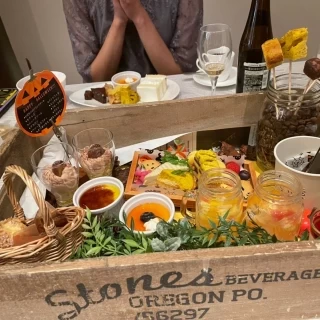 ハロウィン仕様の卓上ケーキブュッフェも好評でした