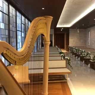 ハープの演出は珍しいと思います。
