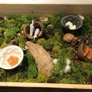 秋の森を再現されているようです